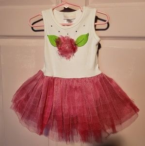 Bonnie Baby Pink Tulle Rhinestone Tutu Dress 18 M